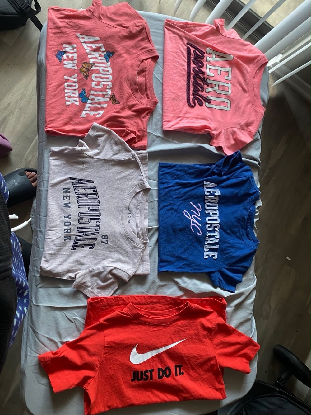 Aeropostale Kids Pink, Coral & Blue Graphic Tee Lot